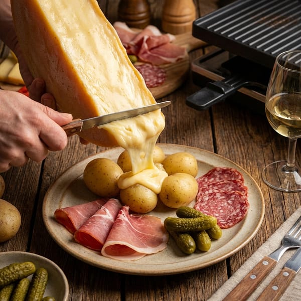 Raclette traditionnelle servie au Ty Refuge à Brest